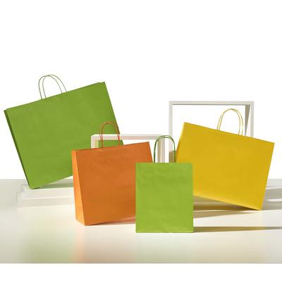 Papiertragetasche mit Papierkordel und Umschlag gelb Ref. 85