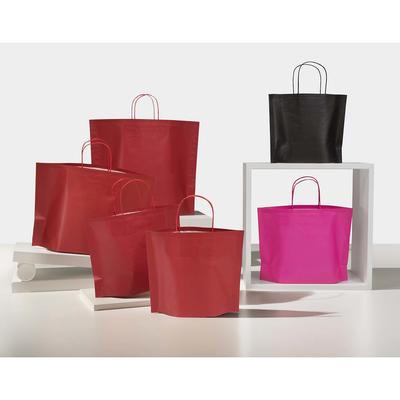 Papiertragetasche mit Papierkordel und Umschlag fuxia Ref. 194